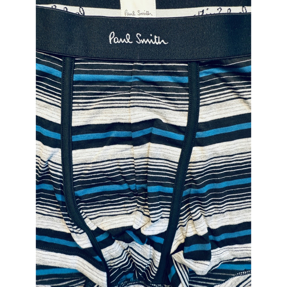 NWT Paul Smith Striped Boxer Brief Trunk Underwear Mens Size‎ XL Blue Gray - Picture 5 of 5